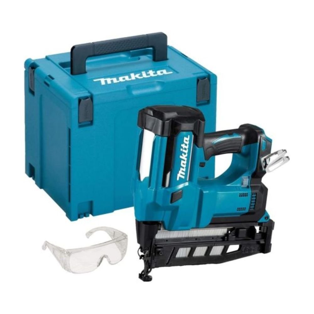 Makita DBN600ZJ 18V Li-Ion LXT Finishing Nailer, Supplied in a Makpac Case - Batteries and Charger Not Included, Blue