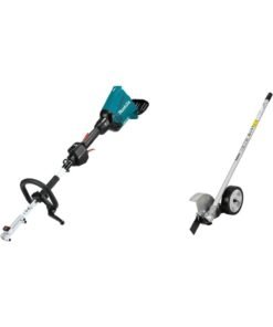 Makita DUX60Z Twin 18V (36V) Li-Ion LXT Brushless Split Shaft - Batteries and Charger Not Included & 196752-0 EE400MP Edger Attachment Set, Multi-Colour