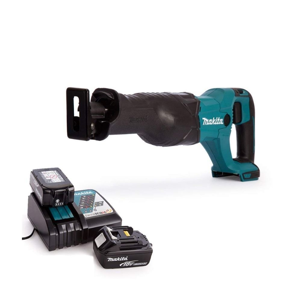 Makita DJR186Z 18V Cordless Reciprocating Saw with 2 x 5Ah Batteries & Charger