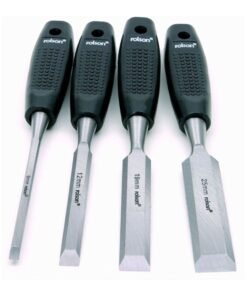 Rolson 56159 4 pc Wood Chisel Set - Premium Quality Woodworking Chisels for Precision Crafting